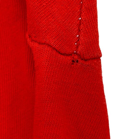 Vintage 80s Chicago Blackhawks T Shirt Distressed NHL Hockey USA Tee Red L Large - Picture 6 of 12